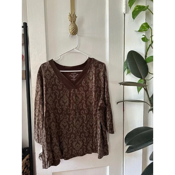 Sonoma Women’s size 2x-large brown blouse - Picture 1 of 5